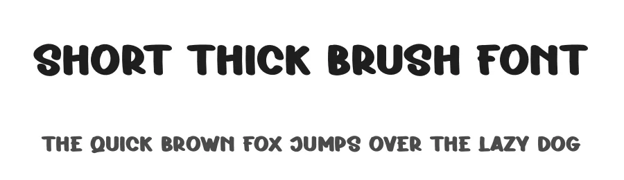 Short Thick Brush Font by creativeletter — Display Font