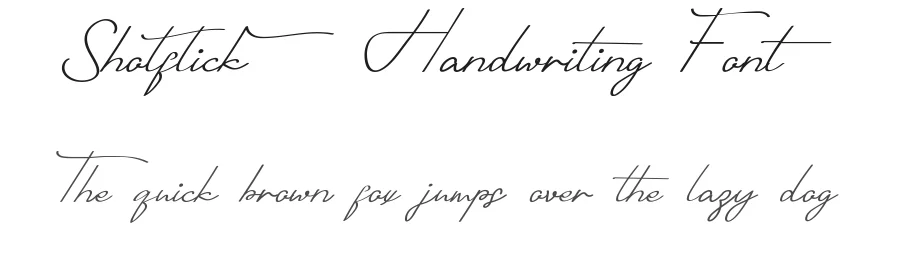 Shotflick Handwriting Font by CalligraphyFonts.net — Script Handwritten Font