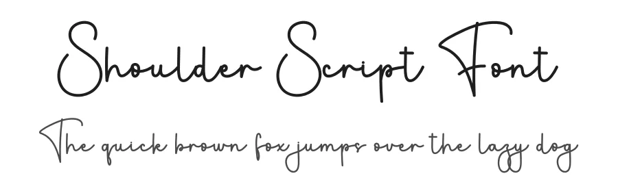 Shoulder Script Font by freshtypeink — Script Handwritten Font