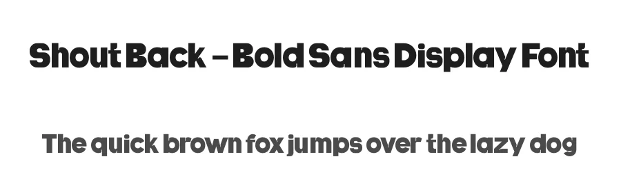 Shout Back – Bold Sans Display Font by timelesstype.co — Display Font