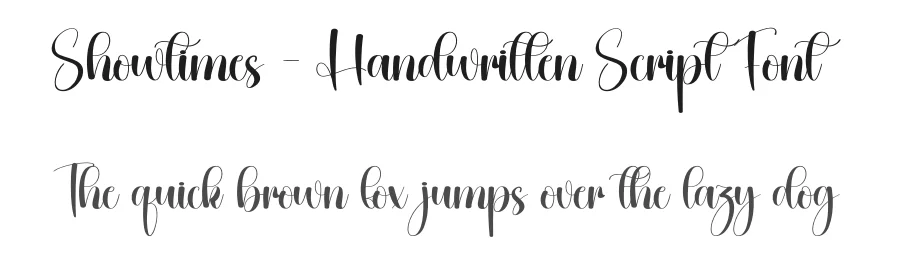 Showtimes – Handwritten Script Font by creativeletter — Script Handwritten Font