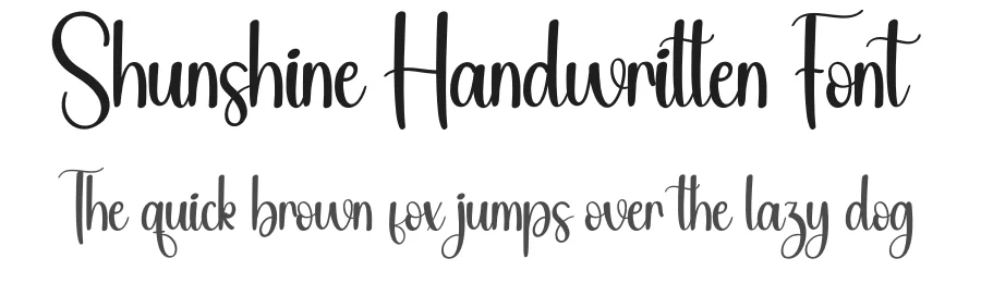 Shunshine Handwritten Font by andikastudio — Script Handwritten Font