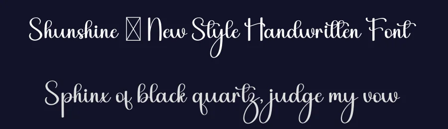 Shunshine – New Style Handwritten Font by freshtypeink — Script Handwritten Font — thumbnail 2