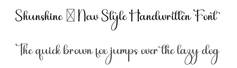 Shunshine – New Style Handwritten Font by freshtypeink — Script Handwritten Font