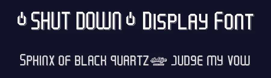 Shut Down Display Font by noahtype — Sans Serif Font — thumbnail 2