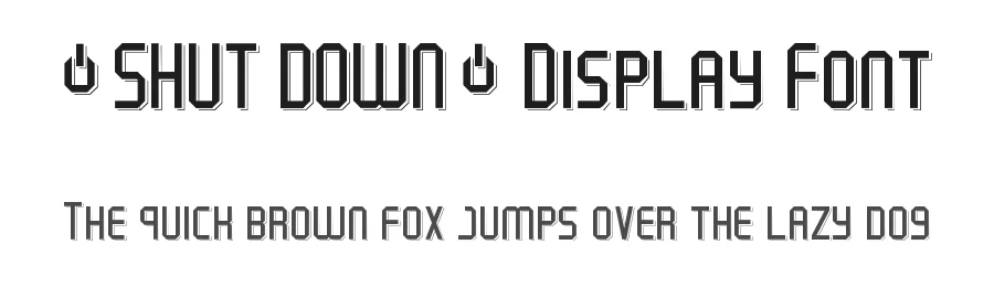 Shut Down Display Font by noahtype — Sans Serif Font