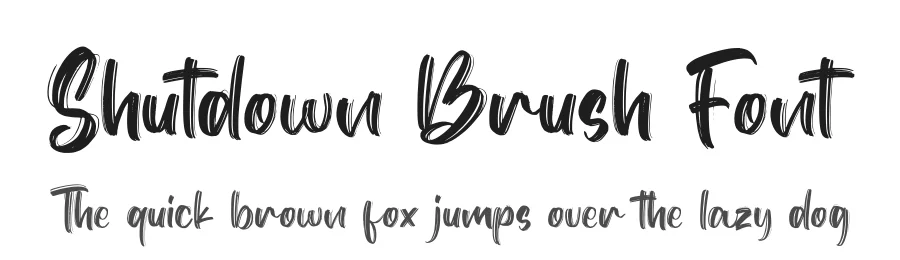 Shutdown Brush Font by Rockboy Studio — Script Handwritten Font