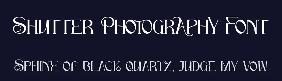 Shutter Photography Font by Thomas Aradea — Serif Font — thumbnail 2