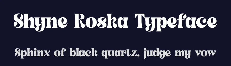 Shyne Roska Typeface by timelesstype.co — Display Font — thumbnail 2