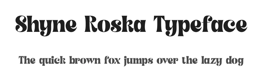 Shyne Roska Typeface by timelesstype.co — Display Font