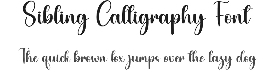 Sibling Calligraphy Font by creativeletter — Script Handwritten Font