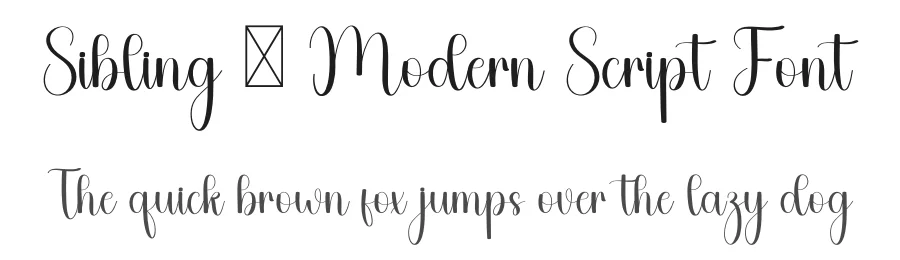 Sibling – Modern Script Font by freshtypeink — Script Handwritten Font