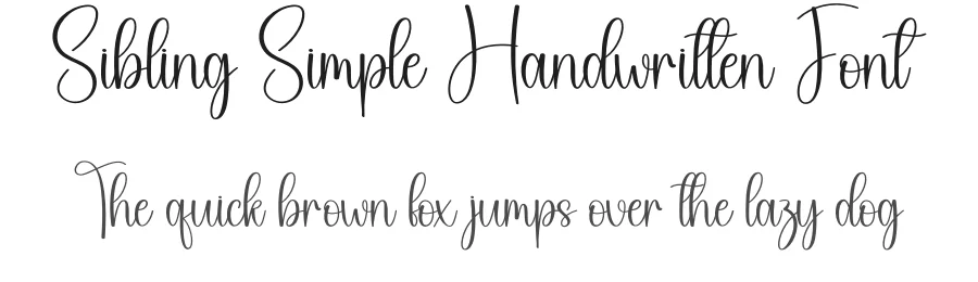 Sibling Simple Handwritten Font by creativeletter — Script Handwritten Font