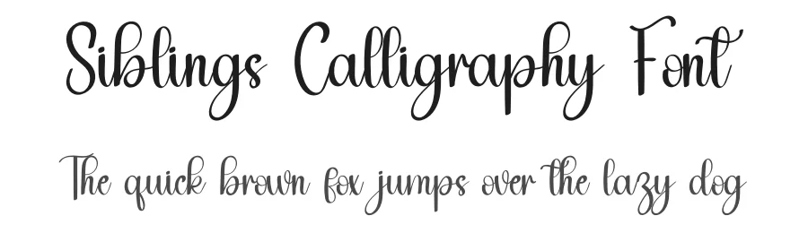 Siblings Calligraphy Font by inermediaSTUDIO — Script Handwritten Font