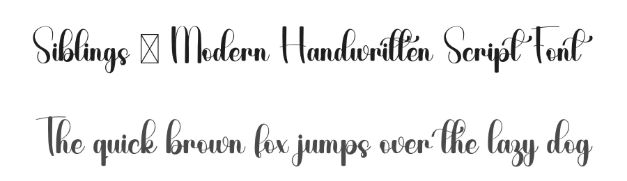 Siblings – Modern Handwritten Script Font by freshtypeink — Script Handwritten Font