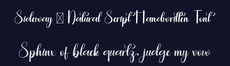 Sideway – Natural Script Handwritten Font by freshtypeink — Script Handwritten Font — thumbnail 2