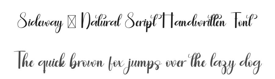 Sideway – Natural Script Handwritten Font by freshtypeink — Script Handwritten Font
