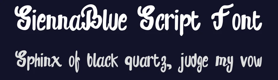 SiennaBlue Script Font by Typeface — Script Handwritten Font — thumbnail 2