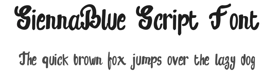 SiennaBlue Script Font by Typeface — Script Handwritten Font