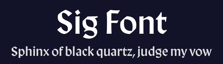 Sig Font by Ethan Cohen — Sans Serif Font — thumbnail 2
