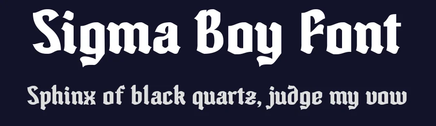 Sigma Boy Font by mixjpg — Blackletter Font — thumbnail 2