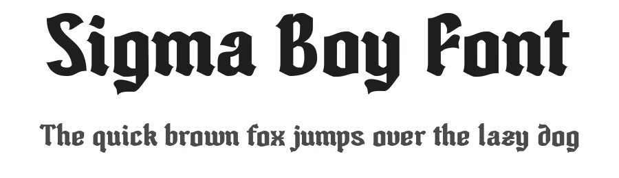 Sigma Boy Font by mixjpg — Blackletter Font
