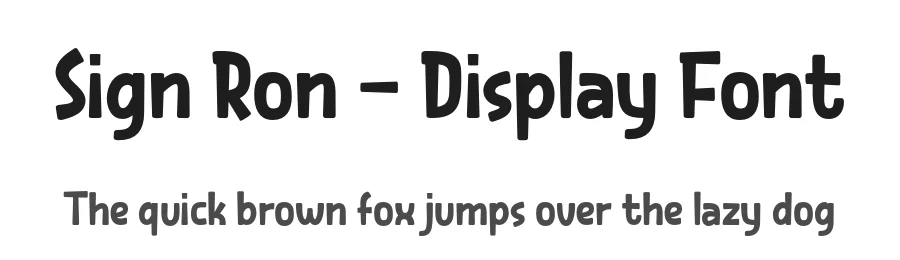 Sign Ron – Display Font by productype — Display Font