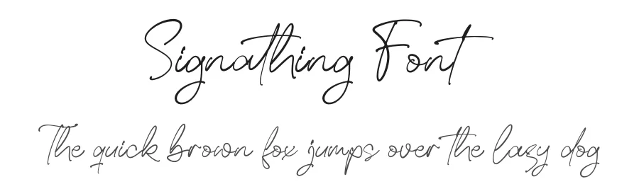 Signathing Font by letterfabric — Script Handwritten Font