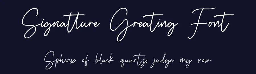 Signatture Greating Font by qwrtype — Script Handwritten Font — thumbnail 2