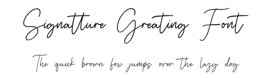 Signatture Greating Font by qwrtype — Script Handwritten Font