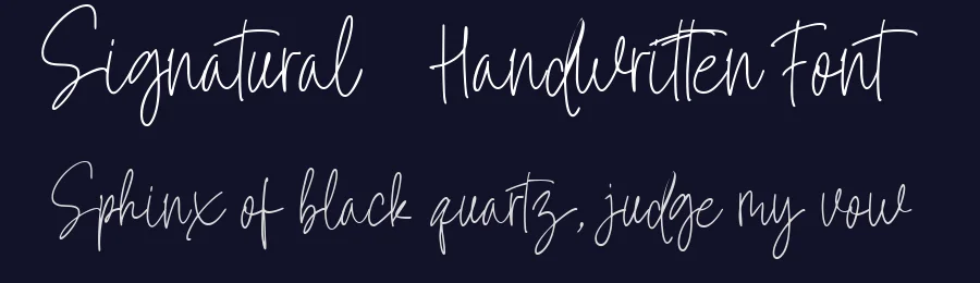 Signatural – Handwritten Font by baletype — Script Handwritten Font — thumbnail 2