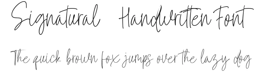 Signatural – Handwritten Font by baletype — Script Handwritten Font