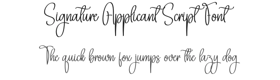 Signature Applicant Script Font by creativeletter — Script Handwritten Font