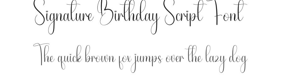 Signature Birthday Script Font by andikastudio — Script Handwritten Font