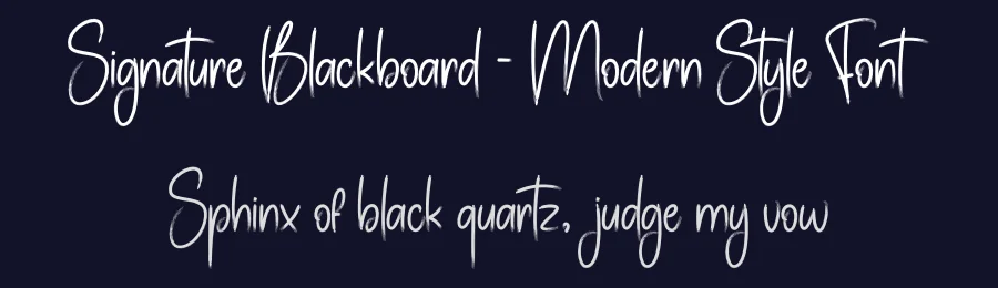 Signature Blackboard – Modern Style Font by creativeletter — Script Handwritten Font — thumbnail 2