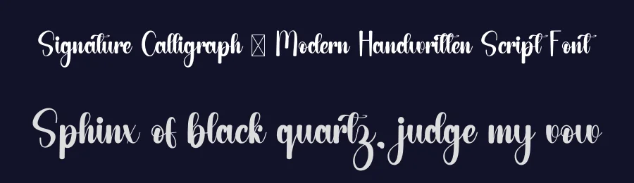 Signature Calligraph – Modern Handwritten Script Font by freshtypeink — Script Handwritten Font — thumbnail 2