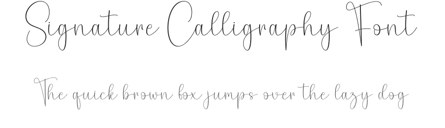 Signature Calligraphy Font by creativeletter — Script Handwritten Font