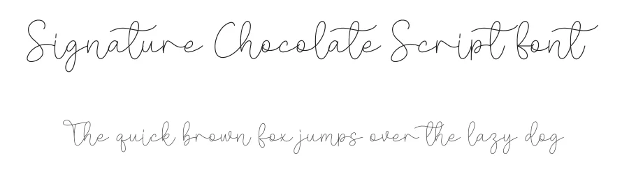 Signature Chocolate Script Font by creativeletter — Script Handwritten Font