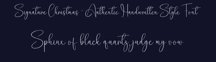 Signature Christmas – Authentic Handwritten Style Font by creativeletter — Script Handwritten Font — thumbnail 2