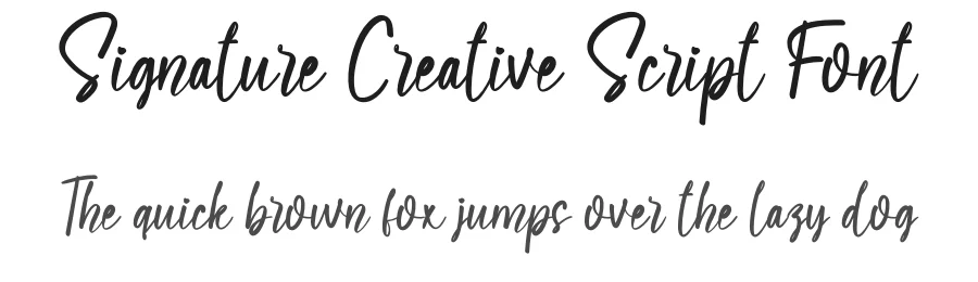 Signature Creative Script Font by creativeletter — Script Handwritten Font