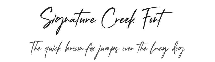 Signature Creek Font by balpirick — Script Handwritten Font
