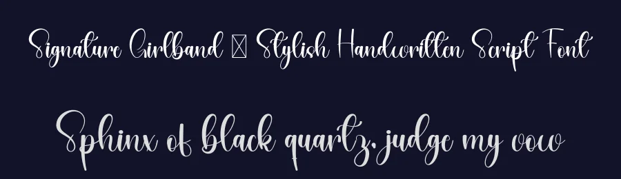 Signature Girlband – Stylish Handwritten Script Font by freshtypeink — Script Handwritten Font — thumbnail 2