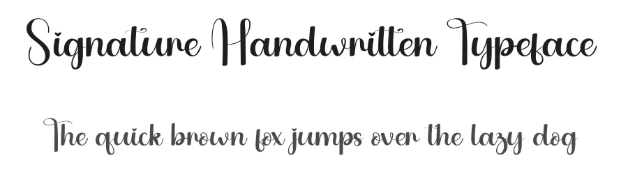 Signature Handwritten Typeface by andikastudio — Script Handwritten Font