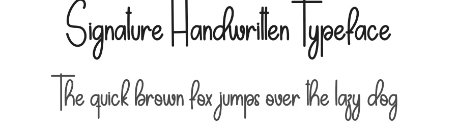 Signature Handwritten Typeface by andikastudio — Script Handwritten Font