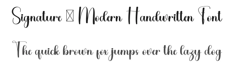 Signature – Modern Handwritten Font by freshtypeink — Script Handwritten Font