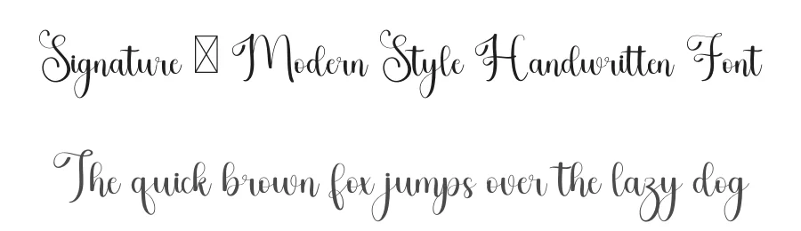 Signature – Modern Style Handwritten Font by freshtypeink — Script Handwritten Font