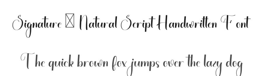 Signature – Natural Script Handwritten Font by freshtypeink — Script Handwritten Font