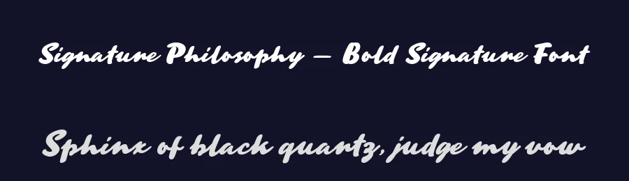 Signature Philosophy – Bold Signature Font by Fikryal Studio — Script Handwritten Font — thumbnail 2