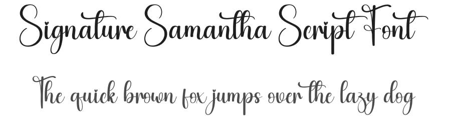 Signature Samantha Script Font by creativeletter — Script Handwritten Font
