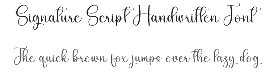Signature Script Handwritten Font by creativeletter — Script Handwritten Font